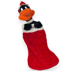 Vintage Daffy Duck Christmas Stocking Warner Bros 1993 Smithy Plush